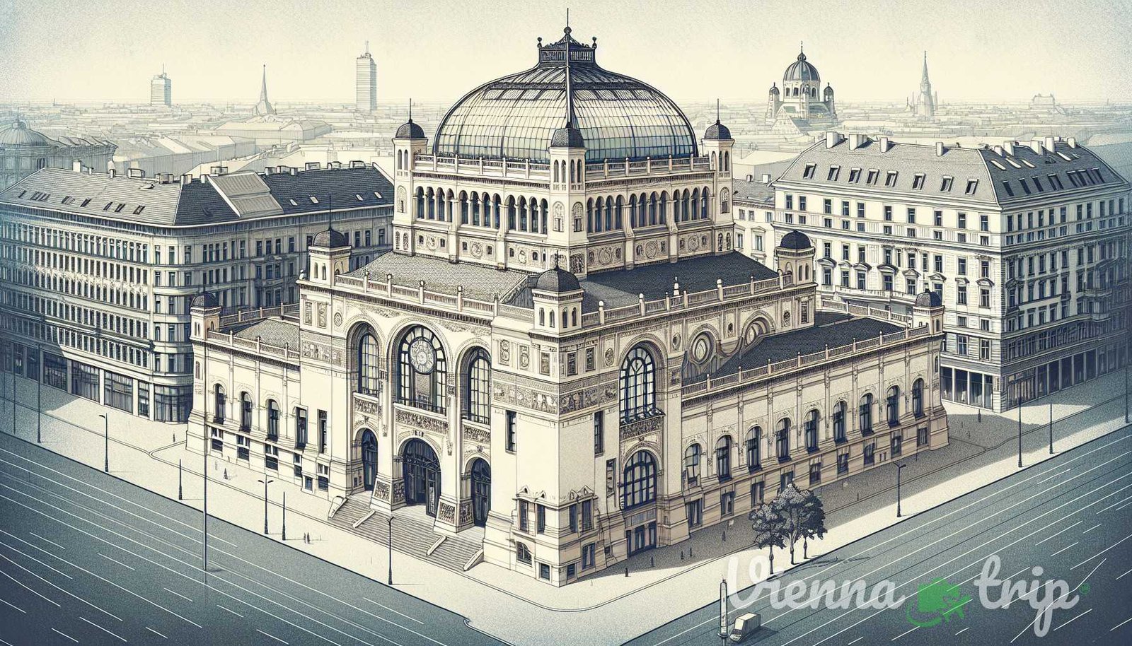 Ilustración de la sección: 3. Edificio de la Secesión de Viena Diseñado por el renombrado arquitecto Joseph Maria Olbrich, el Sec de Viena: joyas escondidas
