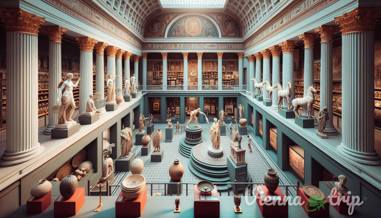 Ilustración para la sección: El Museo de Éfeso, ubicado dentro del complejo de Hofburg, está dedicado a la antigua ciudad de Éfeso: el arte oculto de Viena