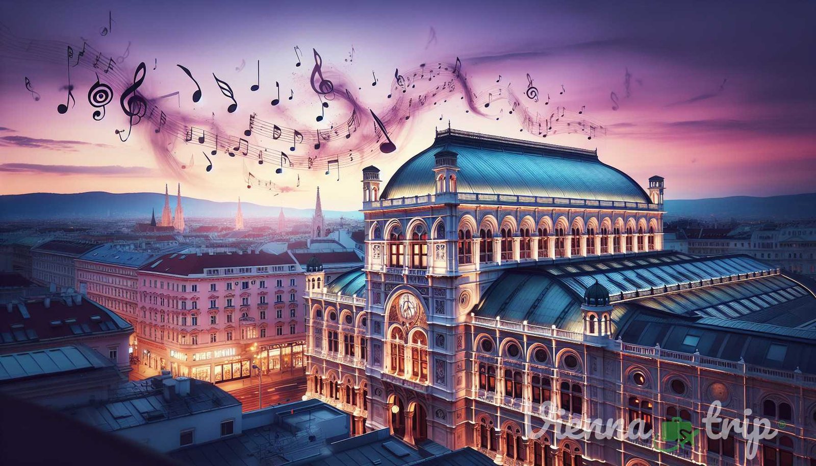 Ilustración para la sección: Si bien las obras de Mozart, Beethoven y Schubert suelen ocupar un lugar central en el territorio musical de Viena, las sinfonías de viena