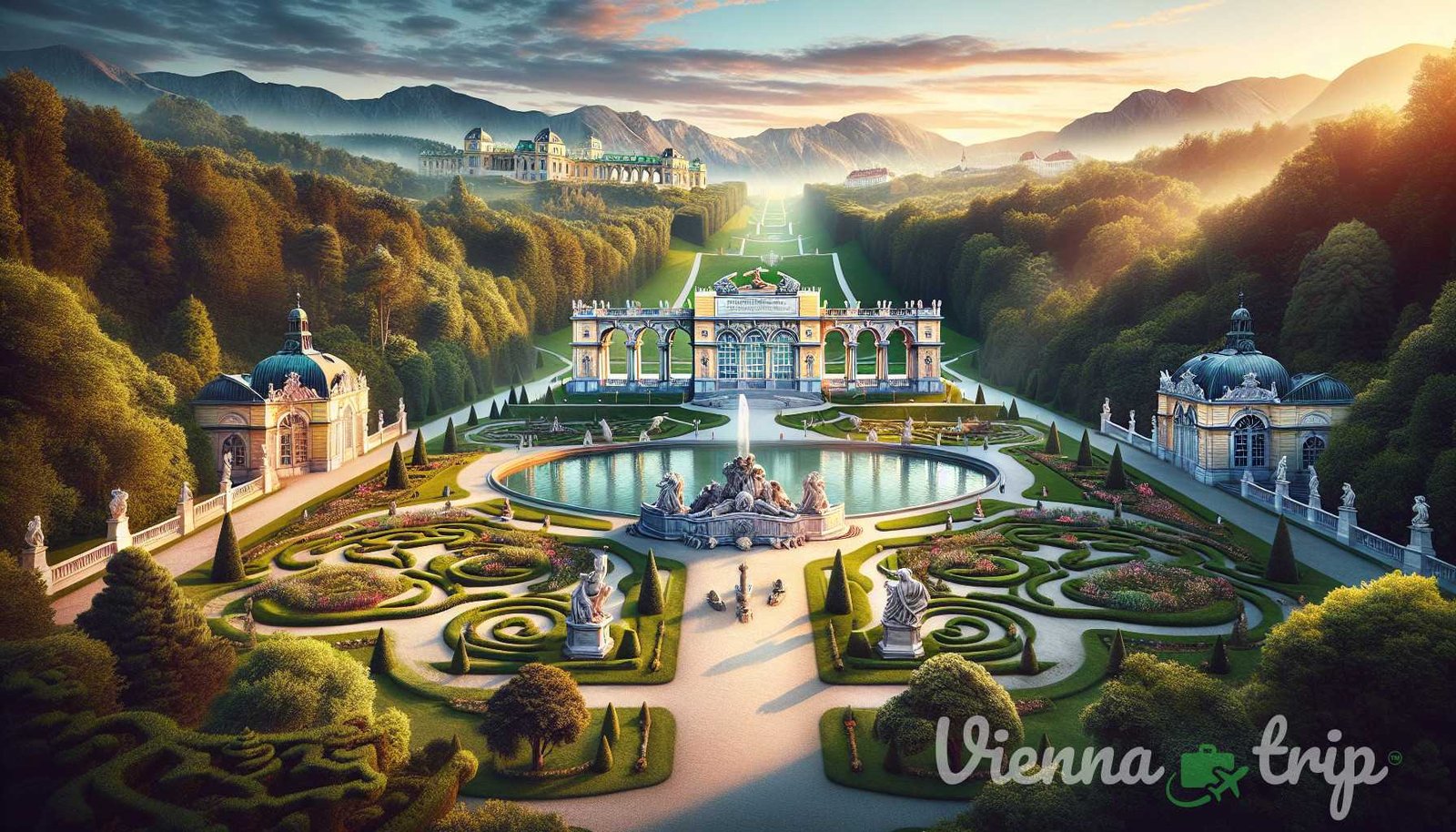 Illustration for section: One of the highlights of the gardens is the gloriette, a magnificent triumphal arch that offers brea - viennas secrets